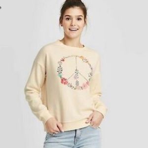 Peace sign crewneck